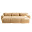 Kaki à 3 places avec tissu, mousse 32d haute densité, base antidérapante pour le confort de la maison