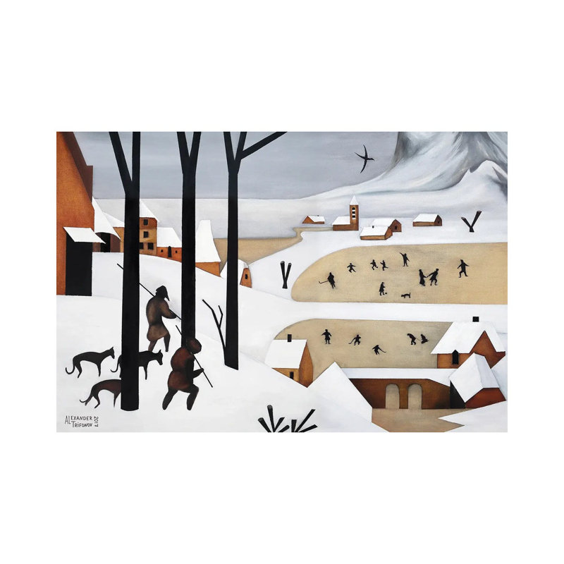 «The Hunters In The Snow» par - Toile tendue, H 8 po x l 12 po x P 0,75 po