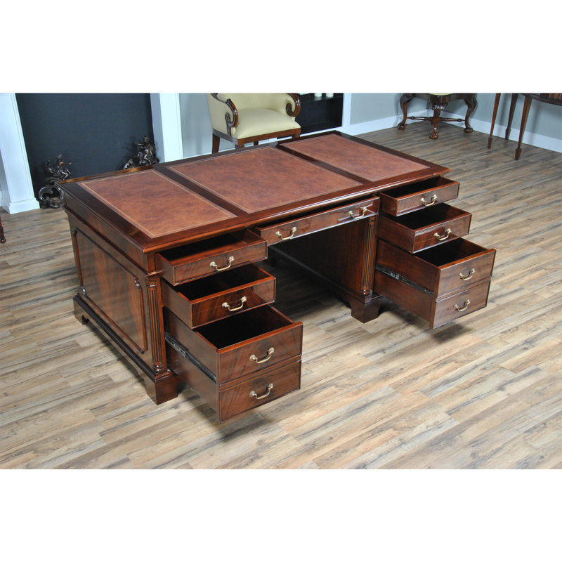 Bureau de direction Ceballos, H 30 po x l 72 po x P 38 po, Brown