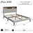 Queen Size Bed Frame with 2-Tier Storage Adjustable Headboard & Charging Station, Solid and Stable, No Box Spring Needed, Noise Free, Easy to Assemble, Gray-292480912