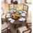 Retro American-style Solid Wood Round Dining Table-111066987