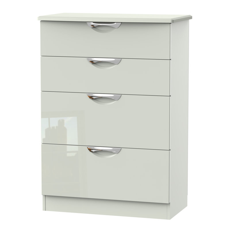 Fully Assembled Ratley 4 Drawer 76.5Cm W Chest of Drawers, Kashmir Gloss