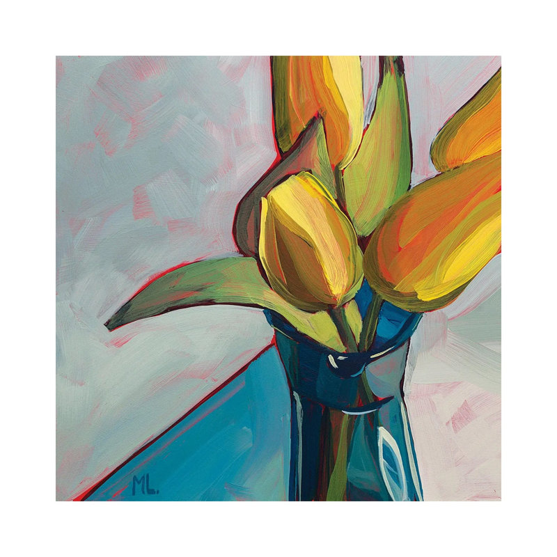 Tulips 1 Piece Wrapped Canvas Painting, 66.04 cm H x 66.04 cm W x 1.91 cm D