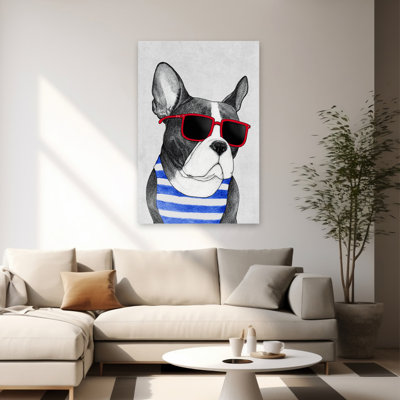 Frenchie Summer Style - Urban, Pop, surréalisme, chiens, art