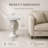 Lion Head Side Table, Unique Animal End Table with Round Top, 25.6" Tall Modern Resin Statue Nightstand for Living Room, Office & Man Cave Decor - White-1452129708