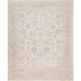 Prestige Reserve Hand Knotted Wool Area Rug in Ivory/Blue