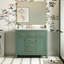 Ensemble de meuble-lavabo 36 po avec lavabo en céramique, meuble-lavabo simple autoportant moderne à 4 tiroirs et 2 armoires, meuble de rangement pour la salle de bain, ensemble de meuble-lavabo à cadre en bois massif