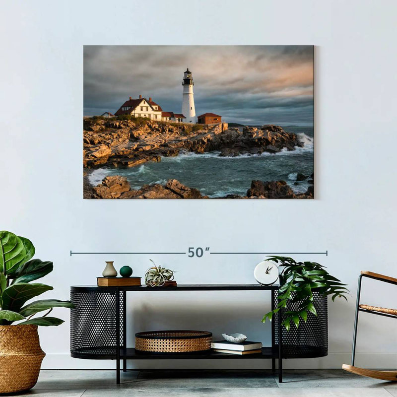 Aletra, phare de Portland Head, Maine, au lever du soleil, H 30 po x l 45 po