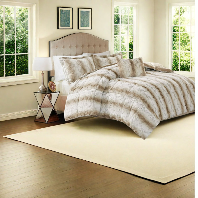 Ensembles de literie ultra doux, polyester moderne en fausse fourrure
