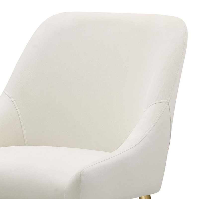 Chaise d'appoint rembourrée (ensemble de 2), Ivoire