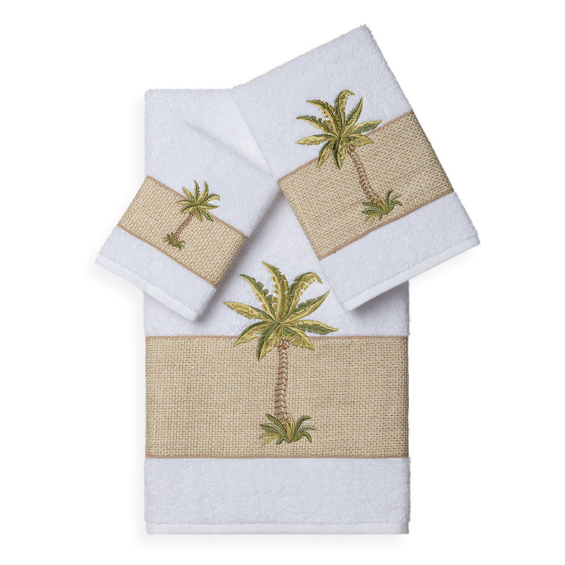 Colton 3 Piece Turkish Cotton Towel Set, White