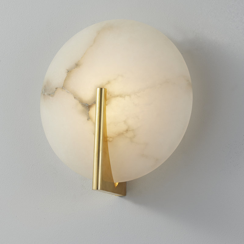 Asteria 1 Light Wall Sconce, Vintage Brass
