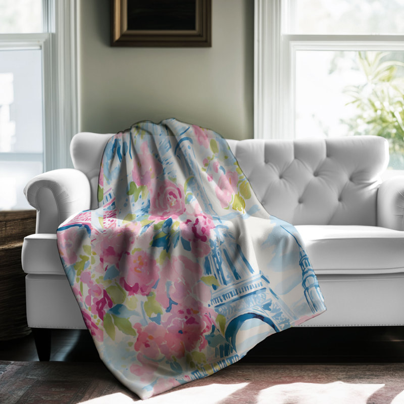 Motif de balise maritime - 1 pièce Sherpa Premium, L 50 po x L 60 po, Motifs tendance de Paris