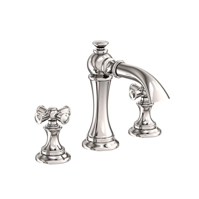 Sutton Widespread Bathroom Faucet with Drain Assembly, Polished Nickel