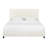 White Boucle Upholstered Platform Bed