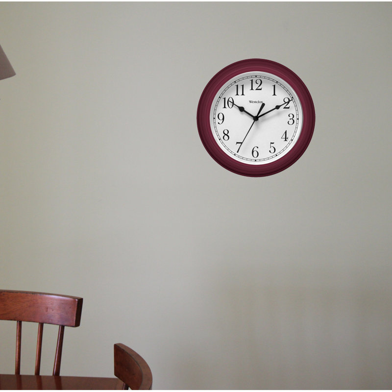 Aric Wall Clock, Burgundy