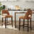  Bisto Faux Leather Upholstered Counter Height Bar Stool With Solid Wood Legs Set of 4-850962805-850962807