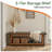 63" 2-Tier Solid Wood Entryway Bench With Storage, Shoe Bench Hallway Foyer Seating With Open Storage Shelves