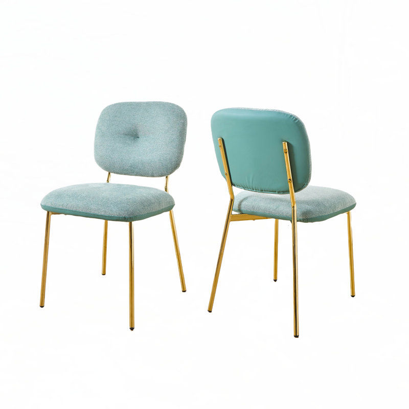 Chaises de salle à manger, Vert, Doré