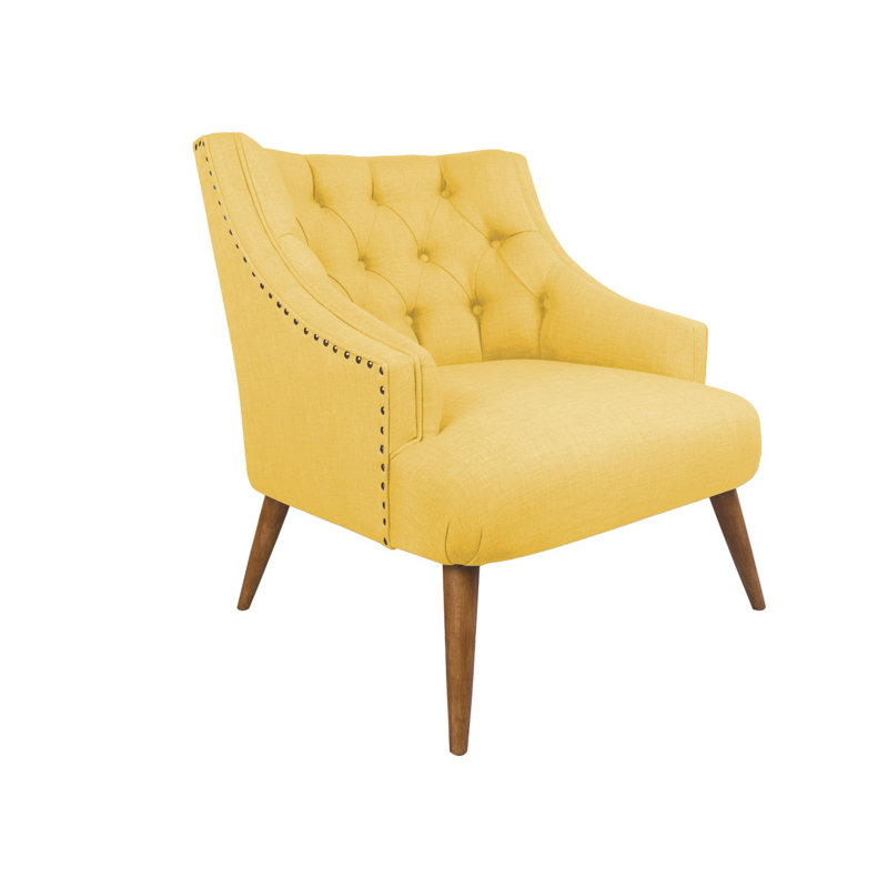 Upholstered Armchair, Yellow