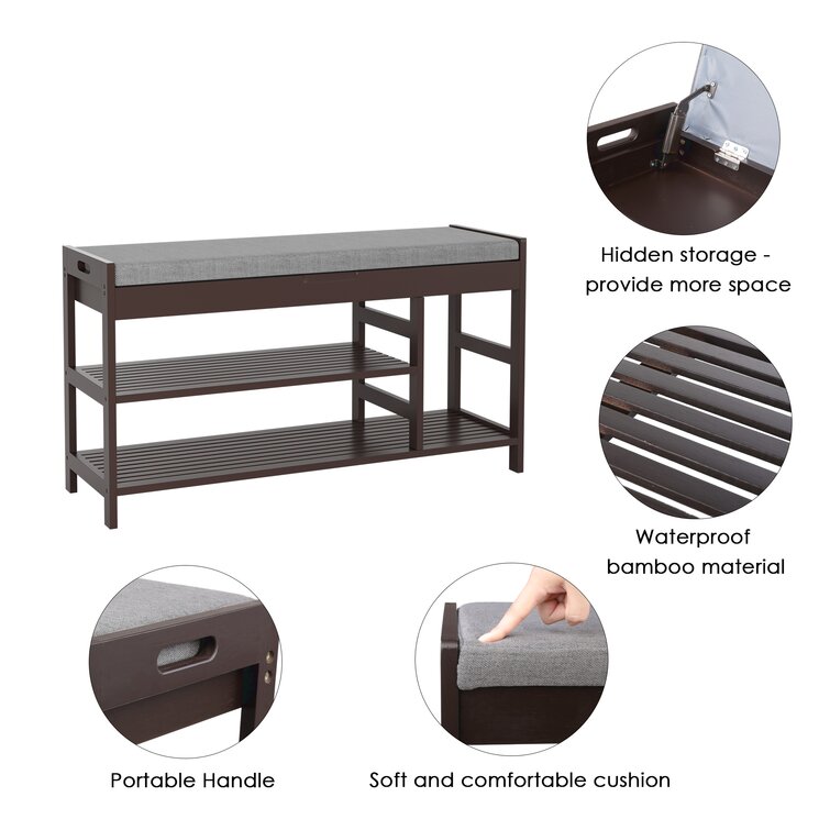 7 Pair Shoe Storage Bench