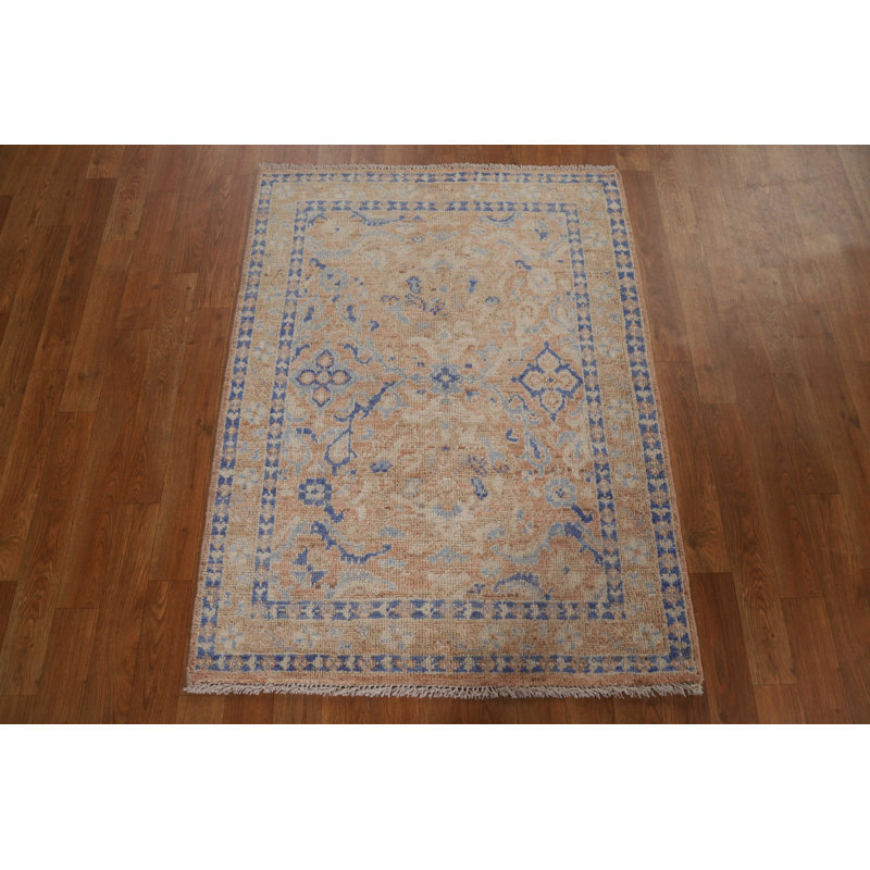 Muted Oushak Oriental Wool Rug 3x4