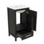 Meuble-lavabo de 18 po avec lavabo, ensemble de meuble-lavabo simple autoportant avec un tiroir et une tablette de porte, armoire de rangement avec lavabo en céramique pour la salle de bain-1489280861