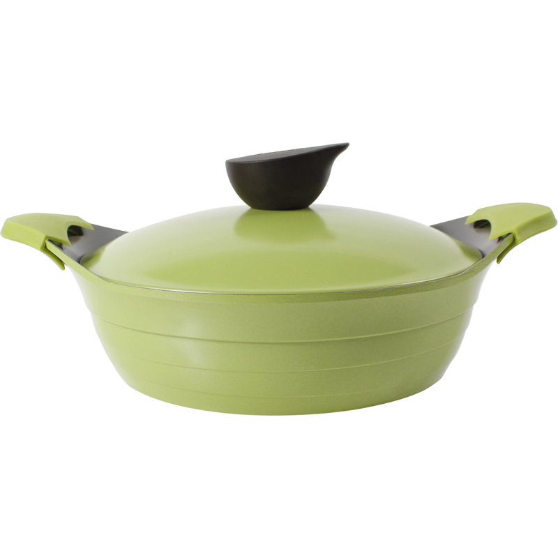 Eela Neoflam 2,5 pte Marmite antiadhésive en aluminium, Vert olive