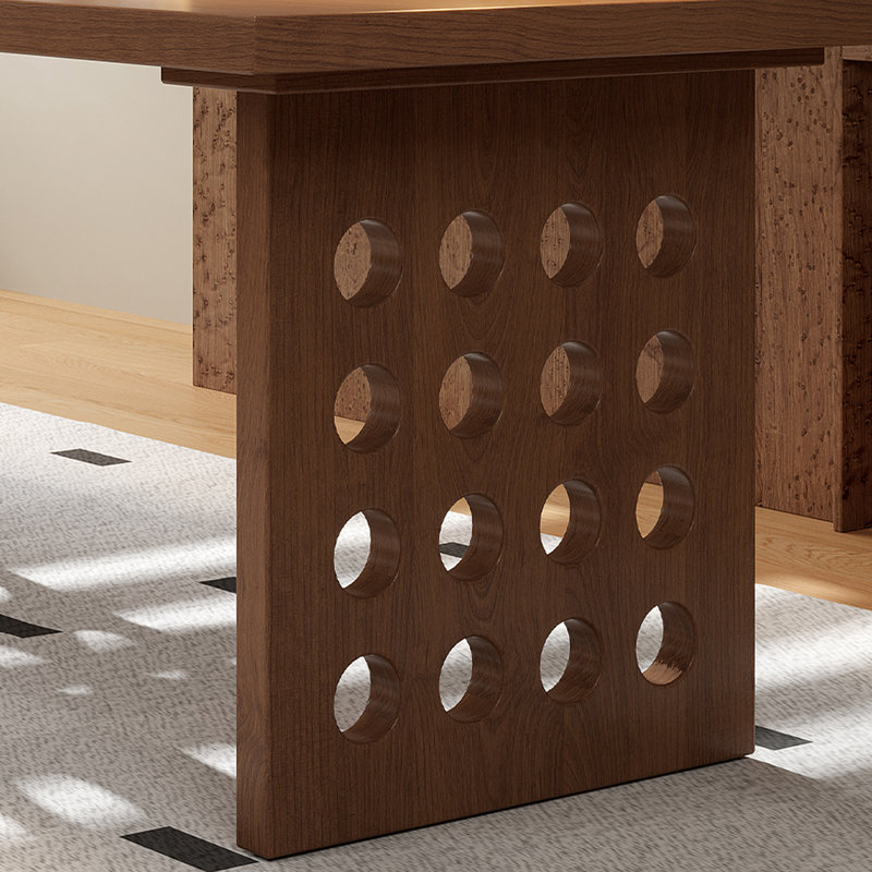 Bureau rectangulaire en bois massif brun noisette, H 29,53 po x l 62,99 po x P 31,5 po