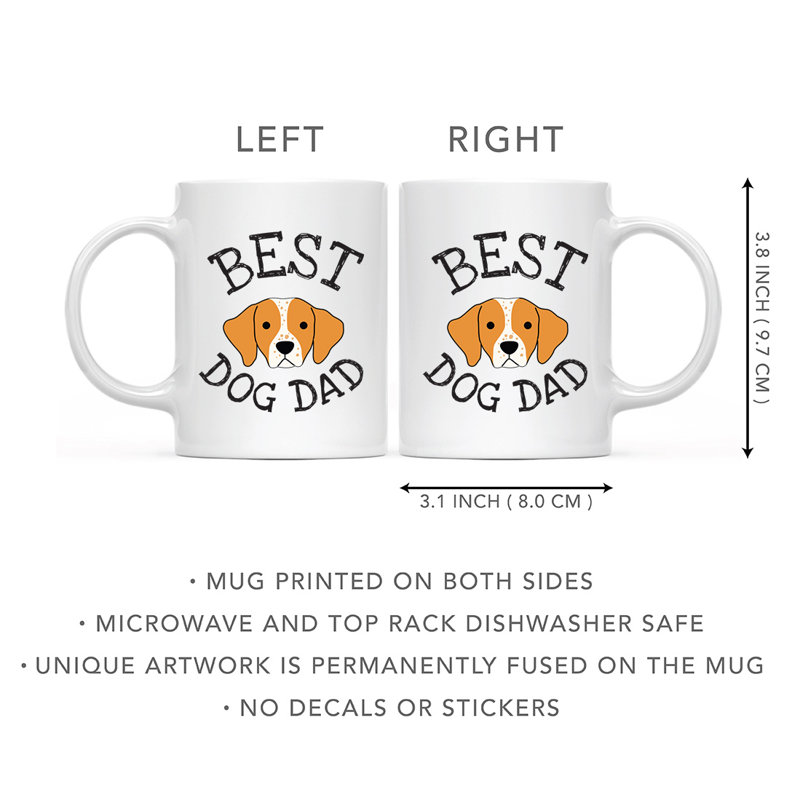 Tasse à café Best Dog Dad, Épagneul Brittany