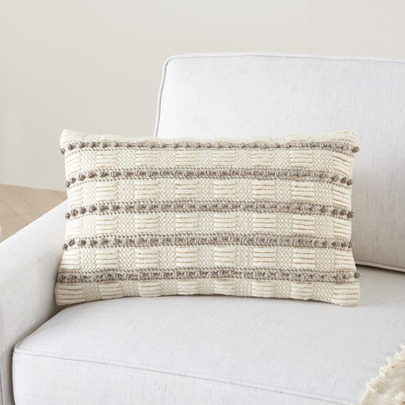 GC384-012020 Rectangular Pillow Cover & Insert, Light Gray