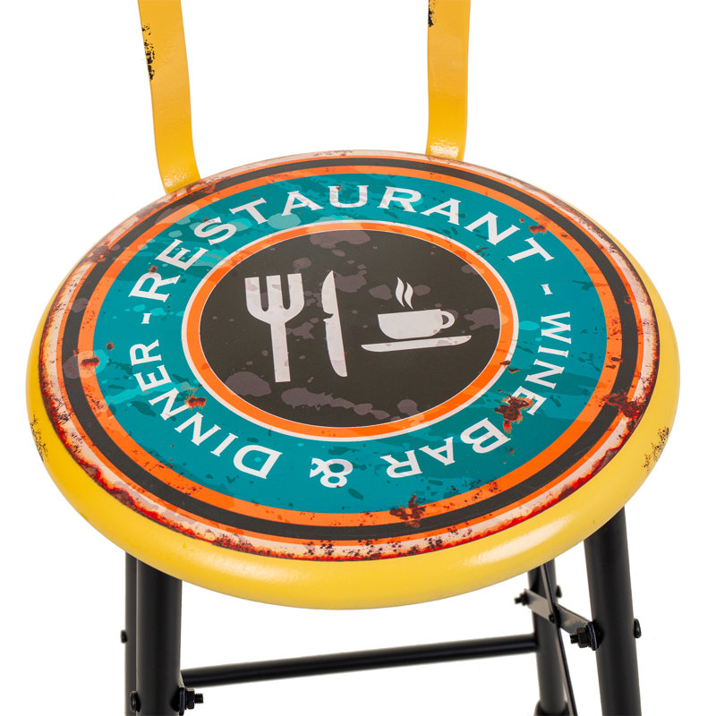 Dingyue Counter Stool with Metal Frame