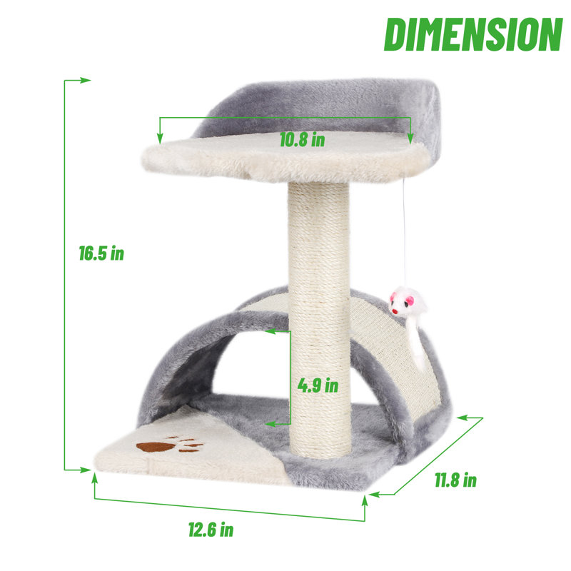 Multifunctional Cat Scratching Posts And Tree, Gray