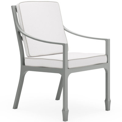Chaise de salle à manger avec accoudoirs et coussin de siège et de dossier
