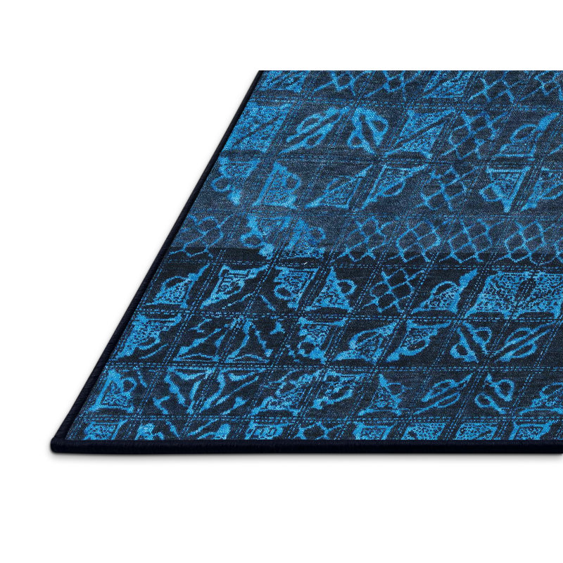 Tapis décoratif multicolore à motif abstrait, Tapis de couloir 2 pi x 5 pi