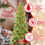 Slim Christmas Tree With Warm White Led Lights, Space-Saving Hinged Design, Easy Setup, Sturdy Metal Stand – Realistic Pencil Tree For Small Spaces-422463856