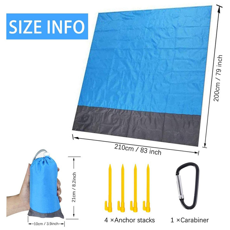 Couverture de pique-nique en microfibre / polyester, service pour 5