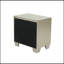 Table de chevet contemporaine 2 tiroirs en argent