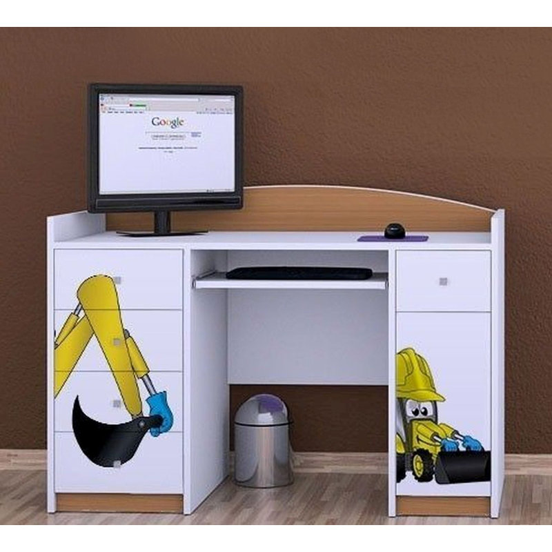 Mikhail 125cm Computer Desk, Light Brown