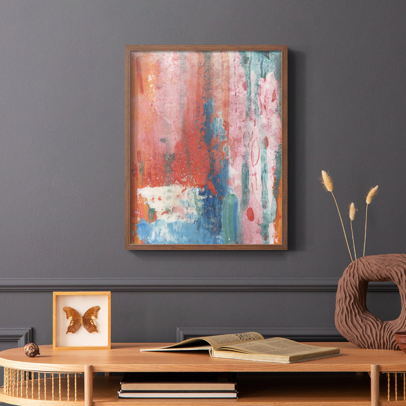 Spring Step I Framed Print - Solid Wood, Brown, 14" H x 11" W