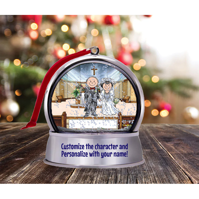 Mariage personnalisé avec amis - Magnet globe de neige intérieur - Grand cadeau!, Oui