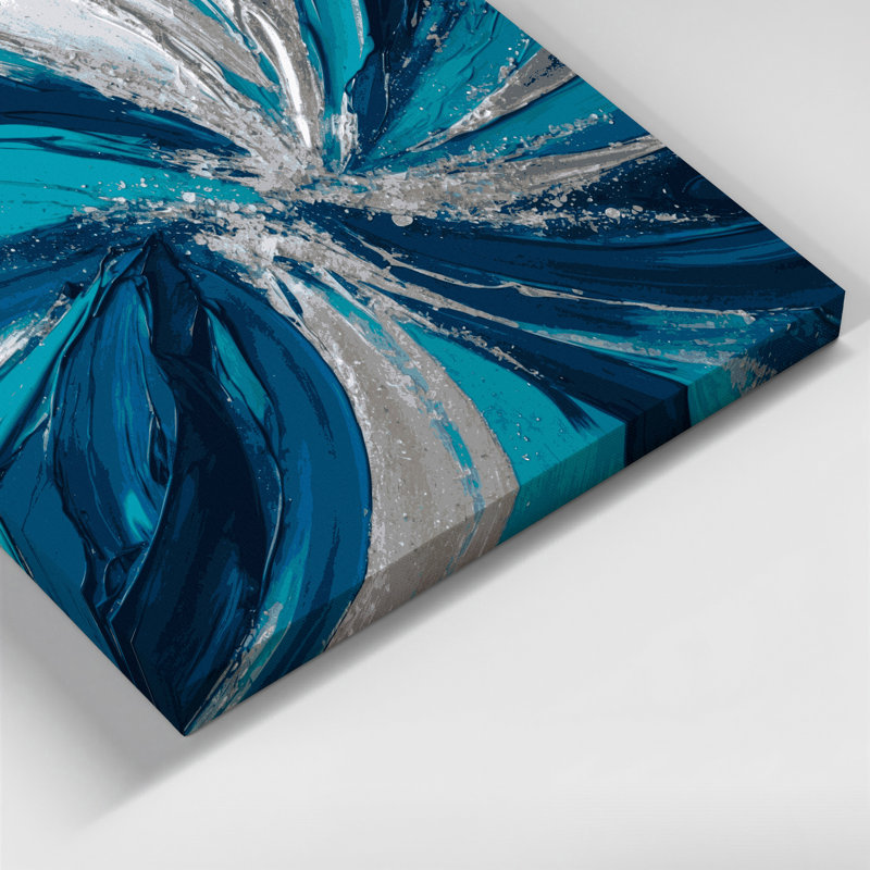 Lyrical Abstraction 12 Green Canvas Wall Art, 8" H x 10" W