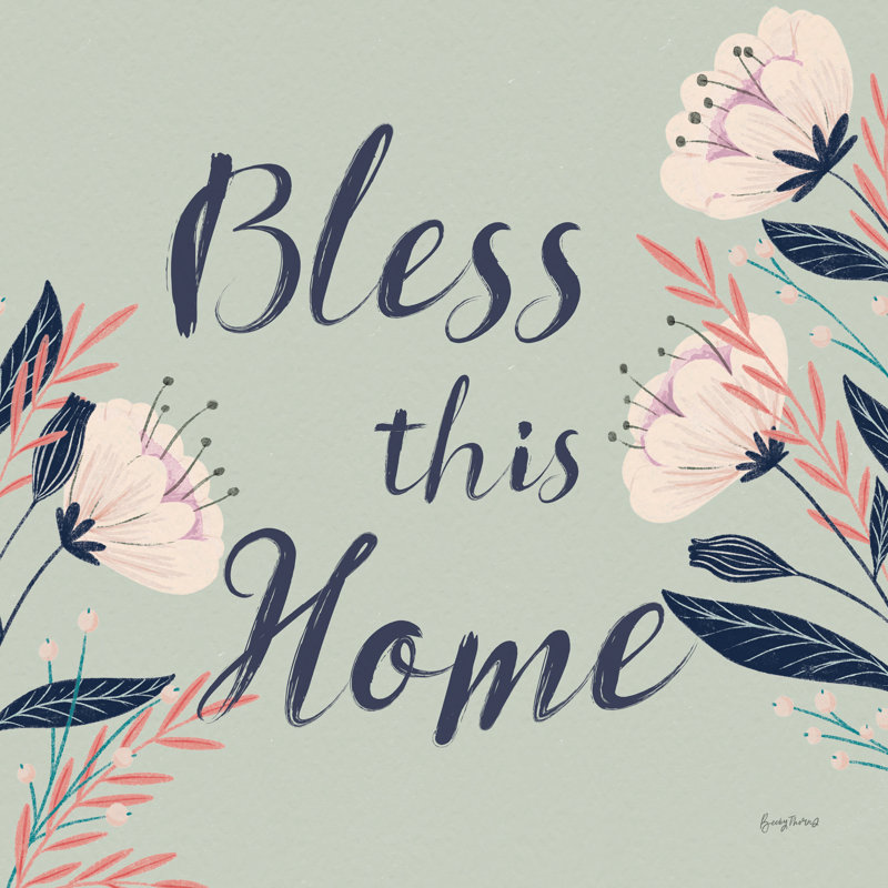 Modern Floral III Square Mint by Becky Thorns - Wrapped Canvas Print, 91cm H x 91cm W x 3.8cm D