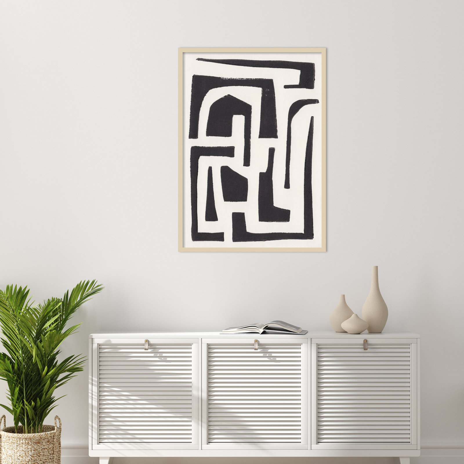 Neighborhood Print by Alisa Galitsyna, Brown, 41" H x 30" W x 1" D