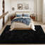 Tapis noir doux à poils longs-21265674
