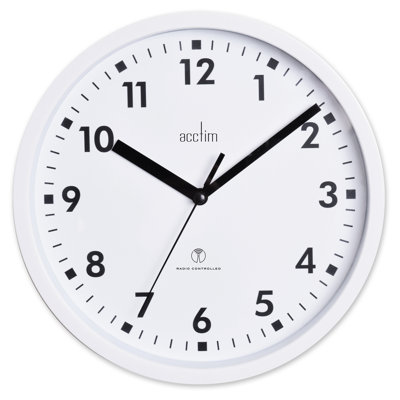 Acctim Nardo 20cm Radio Controlled Wall Clock White