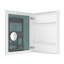 Armoire de rangement avec miroir transparent 24 po x 30 po Pankuri - qualité biseautée blanche-121364539