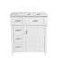 Meuble-lavabo de 30 po, lavabo en céramique avec trop-plein, tablettes réglables, fonction de fermeture en douceur, lavabo en bois massif de 30 po, choix de tablettes, 3 tiroirs, +, magnifique accessoire-909697641