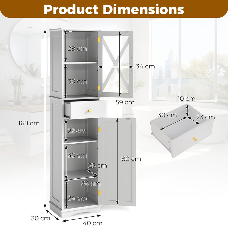 MDF Freestanding Bathroom Cabinet