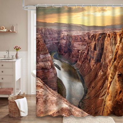 Rideau de douche Grand River Colorado Southwest avec 12 crochets